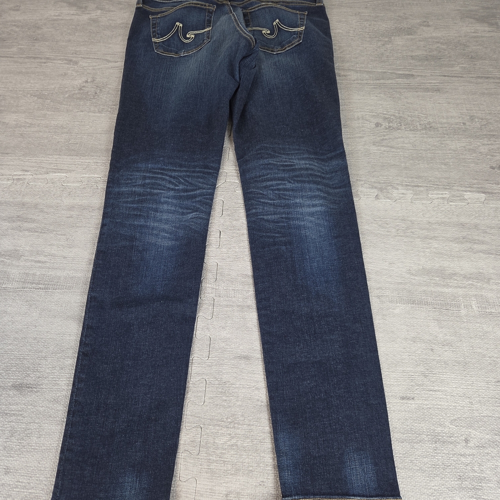 AG Adriano Goldschmied Legging Super Skinny Jeans Womens 30R Dark Wash Distresse - Picture 8 of 9